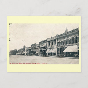Main St., Krona Point, Indiana Vintage Vykort