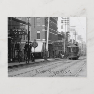 Main St., norr från 6e, Little Sten Vykort