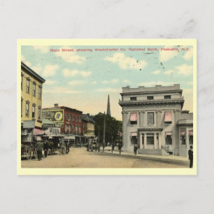 Main St., Peekflight, New York Vintage Vykort