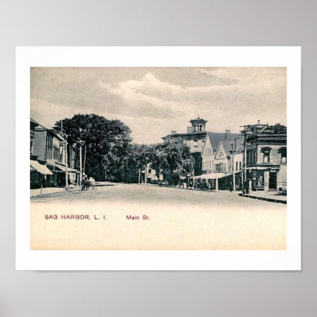 Main St, Sag Harbour, Long Island NY Poster (Framsidan)