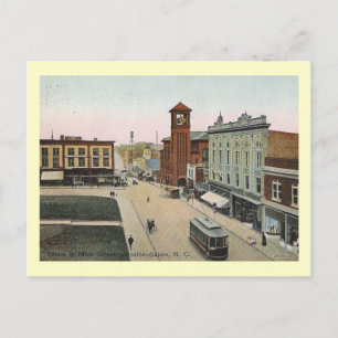 Main St., Salem, North Carolina Vintage Vykort