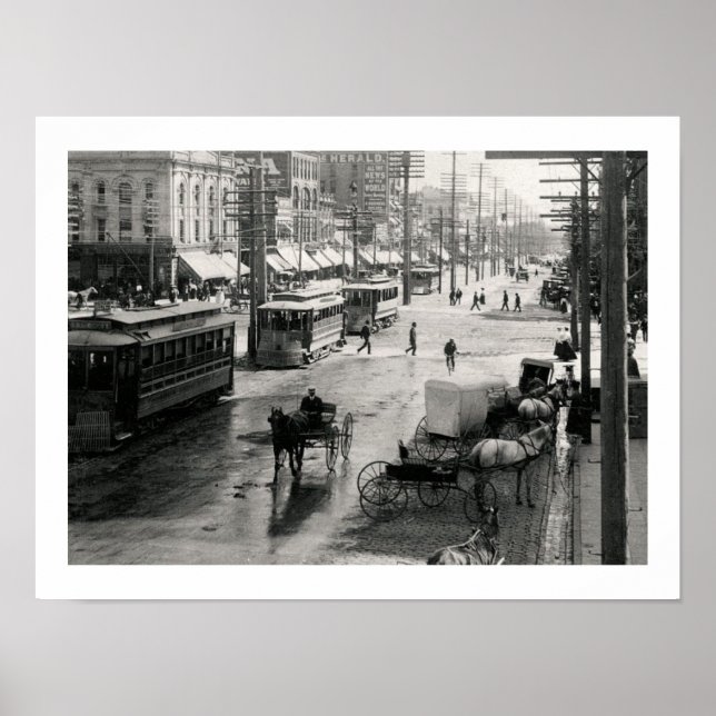 Main St., Salt Sjö City, Utah 1904 Poster (Framsidan)