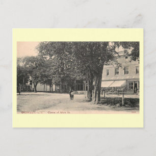 Main St., Sayville, Long Island NY Årgammal Vykort
