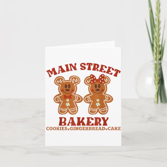 Main Street Bakery Cookies Gingerbread Cake Christ Kort (Framsida)