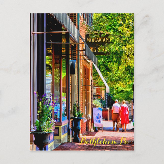 Main Street Bethlehem PA. 21 vykort (Framsida)