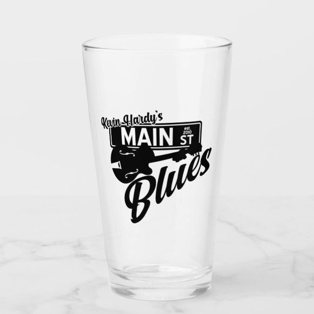 Main Street Blues Beer Glass Glaskopp (Framsida)