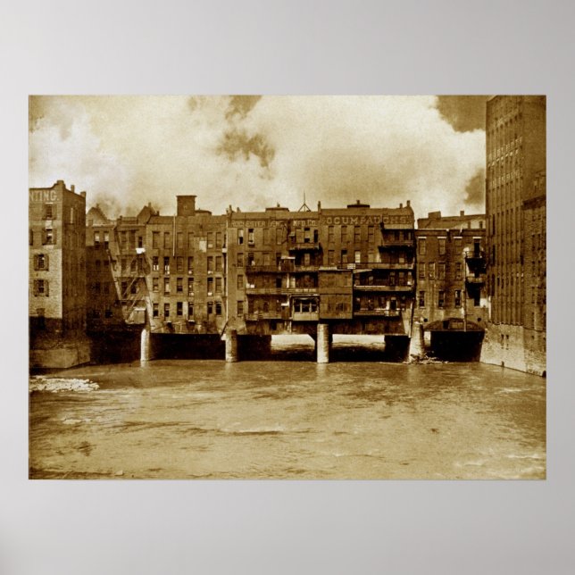 Main Street Bridge of Rochester NY Poster (Framsidan)