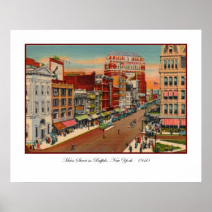 Main Street - Buffalo, NY Vintage affisch
