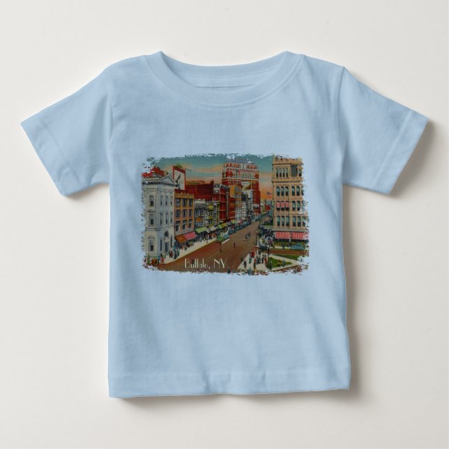 Main Street - Buffalo, NY VintageBaby Shirt Tee Shirt (Framsida)