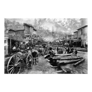 Main Street DEADWOOD 1876 Fototryck