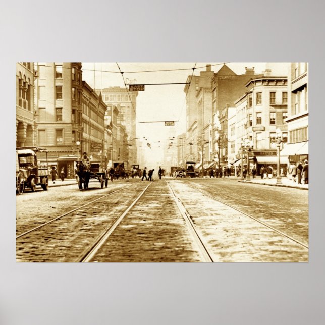Main Street från Clinton Ave Poster (Framsidan)