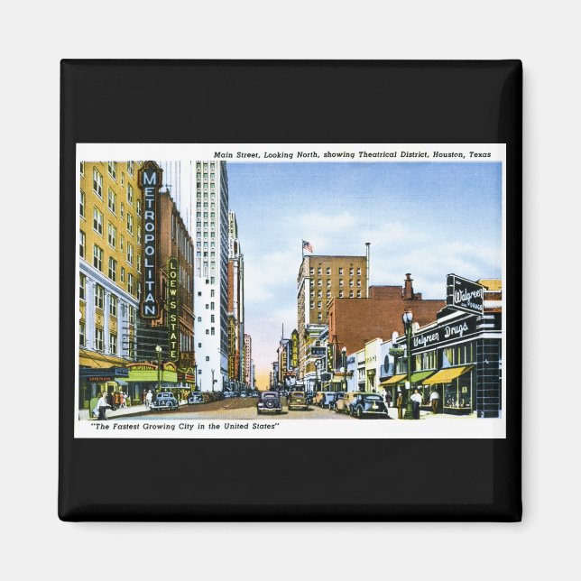 Main Street, Houston, Texas Magnet (Framsidan)