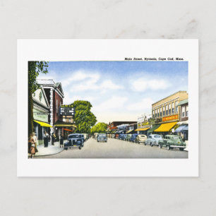 Main Street, Hyannis, Cape Cod, Massachusetts Vykort