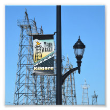 Main Street, Kilgore, Texas, Oil Derricks