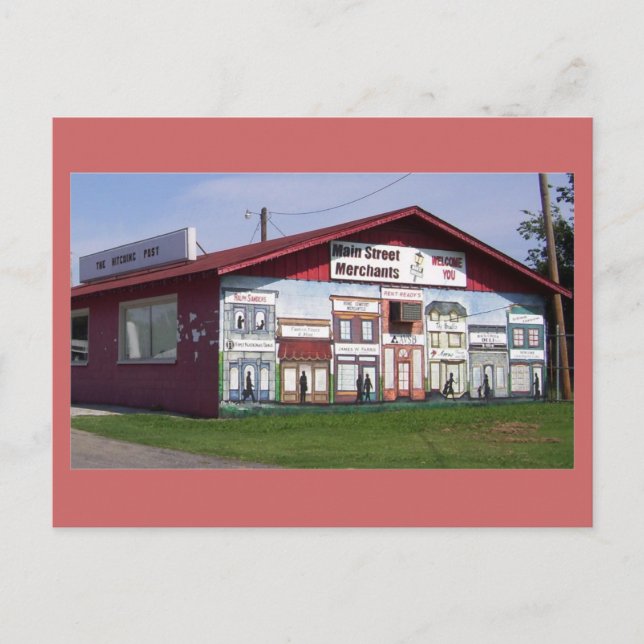 Main Street Köpmän Mural Vykort (Framsida)