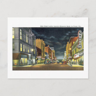 Main Street, La Crosse, Wisconsin Vykort