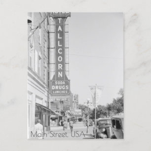 Main Street, Marshalltown, Iowa Vykort