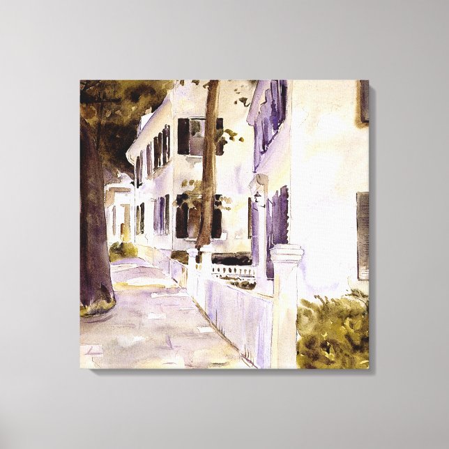 Main Street, Nantucket, berömd målning Canvastryck (Framsida)