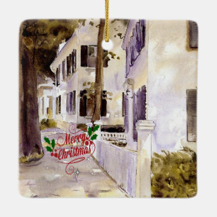 Main Street, Nantucket, God jul Julgransprydnad Keramik