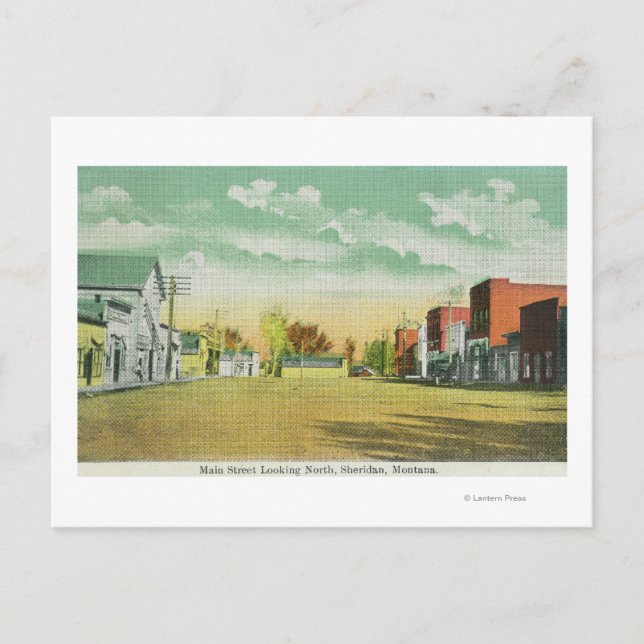 Main Street Tittar NorthSheridan, MT Vykort (Framsida)