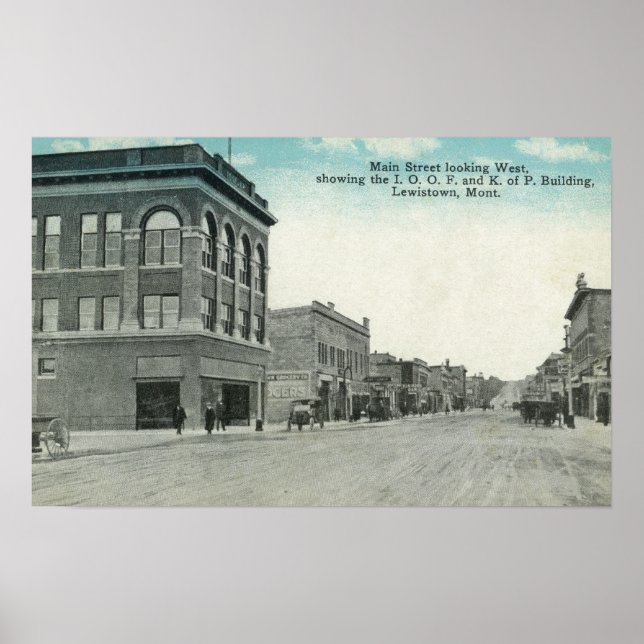 Main Street Tittar WestLewiston, MT Poster (Framsidan)