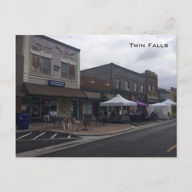 Main Street - Twin Falls Vykort (Framsida)