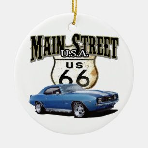 Main Street USA Camaro Julgransprydnad Keramik