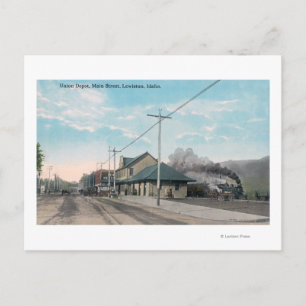 Main Street View of Union DepotLewiston, ID Vykort