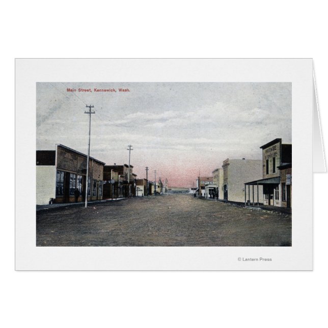 Main Street-vy Hälsningskort (Framsidan Horizontal)