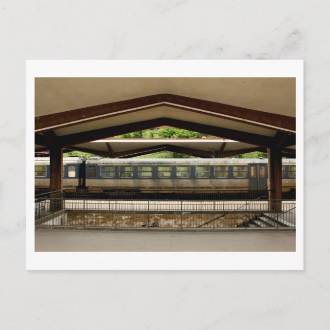 Main tåg station, Sarajevo. Vykort (Framsida)