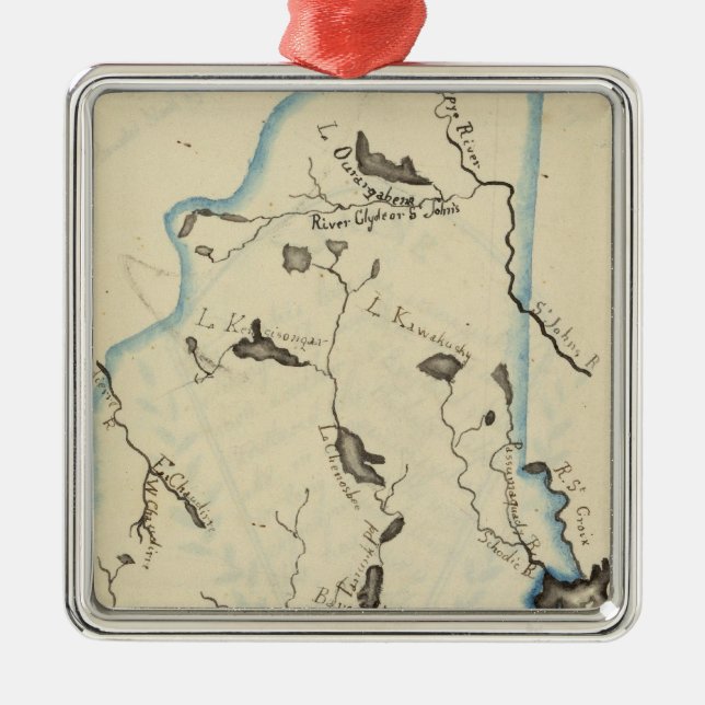 Maine 11 julgransprydnad metall (Framsidan)