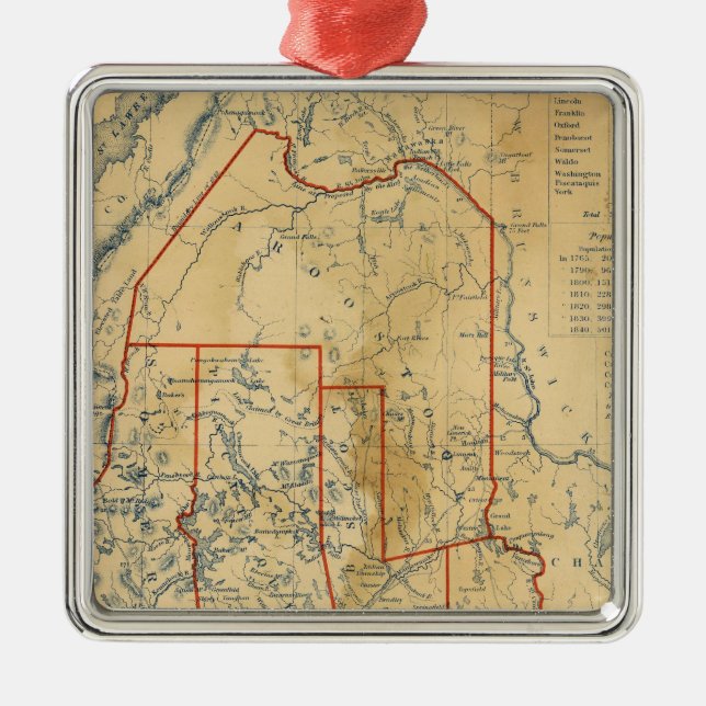 Maine 18 julgransprydnad metall (Framsidan)