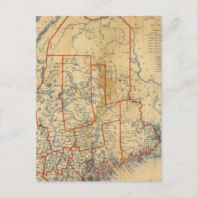 Maine 18 vykort (Framsida)