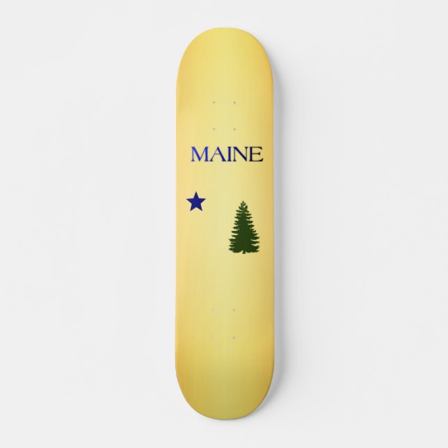 Maine (1901) flagga mini skateboard bräda 18,5 cm (Framsida)