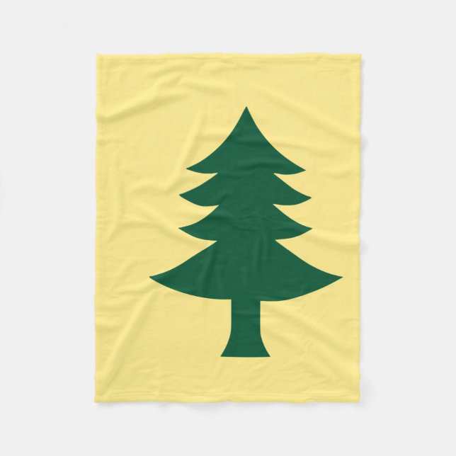 Maine 1901 Statlig flagga Fleecefilt (Framsidan)