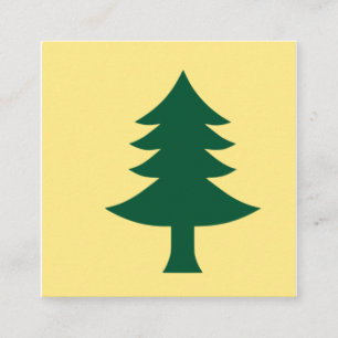 Maine 1901 Statlig flagga Fyrkantigt Visitkort