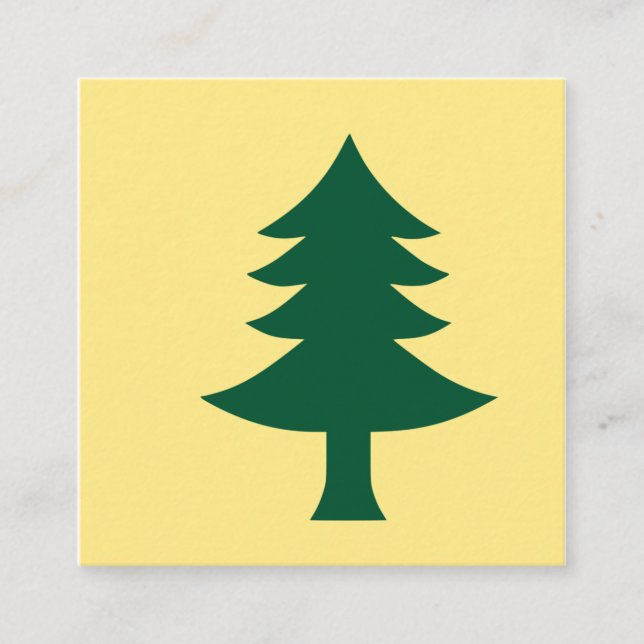 Maine 1901 Statlig flagga Fyrkantigt Visitkort (Framsida)