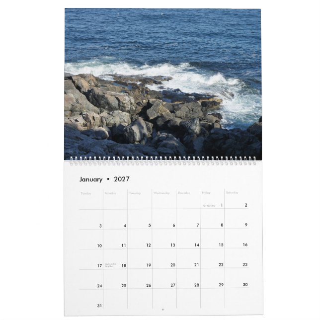 Maine 2012 kalender (Jan 2027)