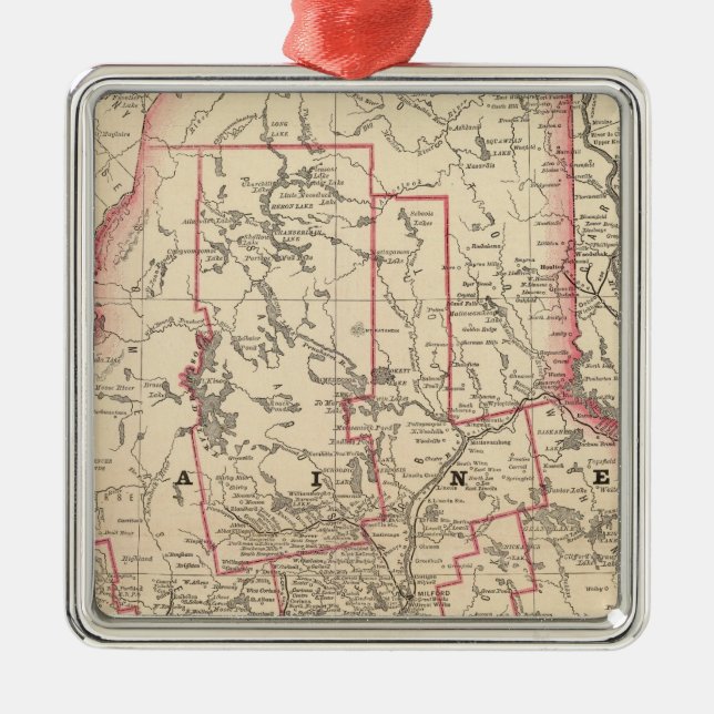 Maine 6 julgransprydnad metall (Framsidan)