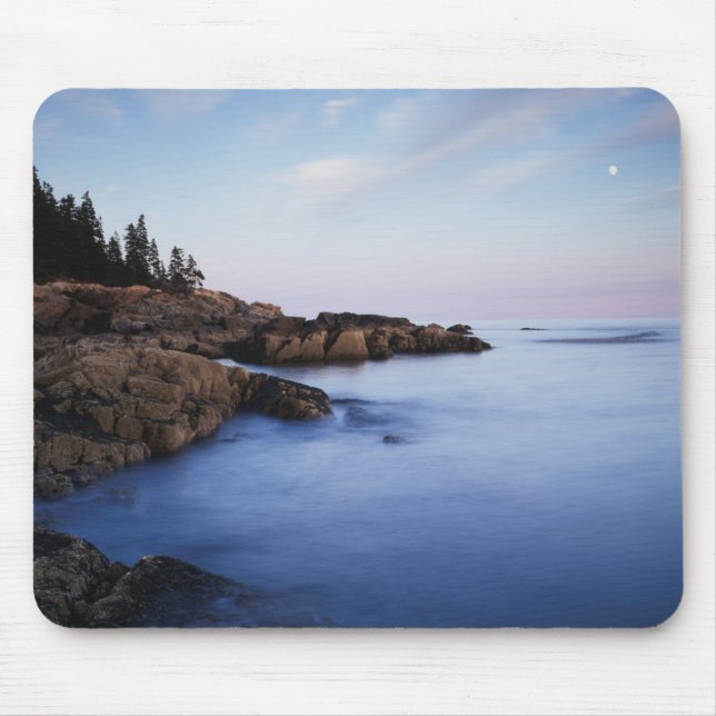 Maine, Acadia National Park, månnedgång Musmatta (Framsidan)