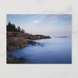 Maine, Acadia National Park, månnedgång Vykort