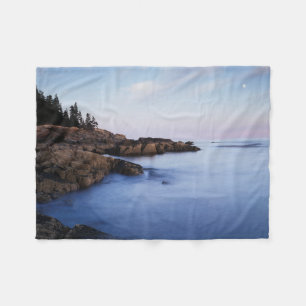 Maine, Acadia Nationalpark, månnedgång Fleecefilt