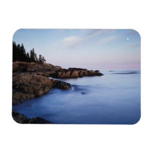Maine, Acadia Nationalpark, månnedgång Magnet