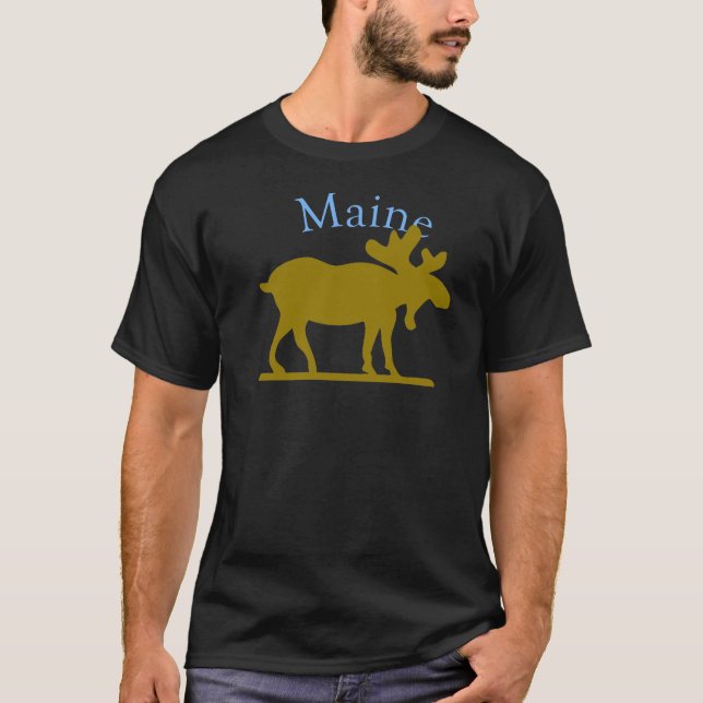 Maine älg t-shirt (Framsida)