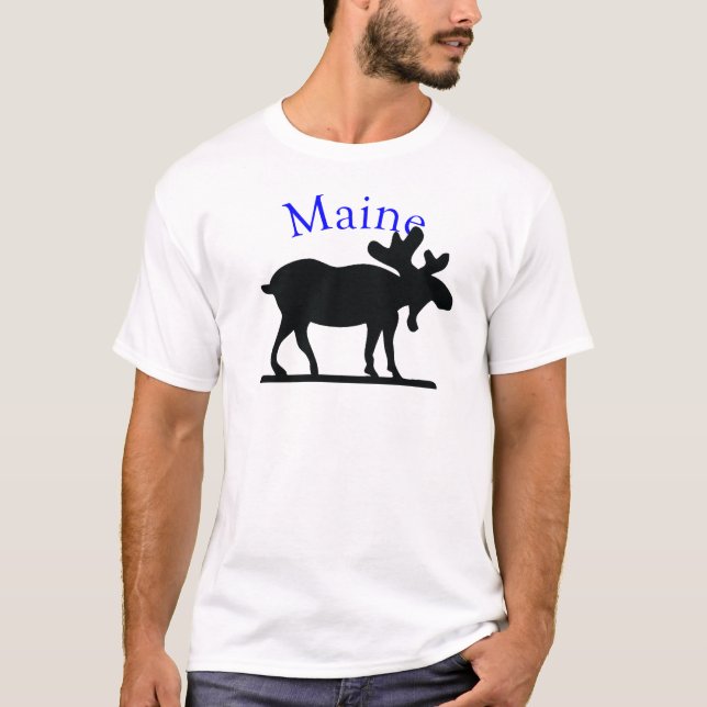 Maine älg tee shirt (Framsida)
