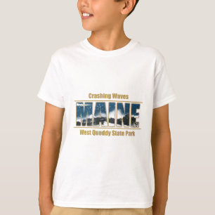 Maine avbildar text - vinkar att krascha t shirt