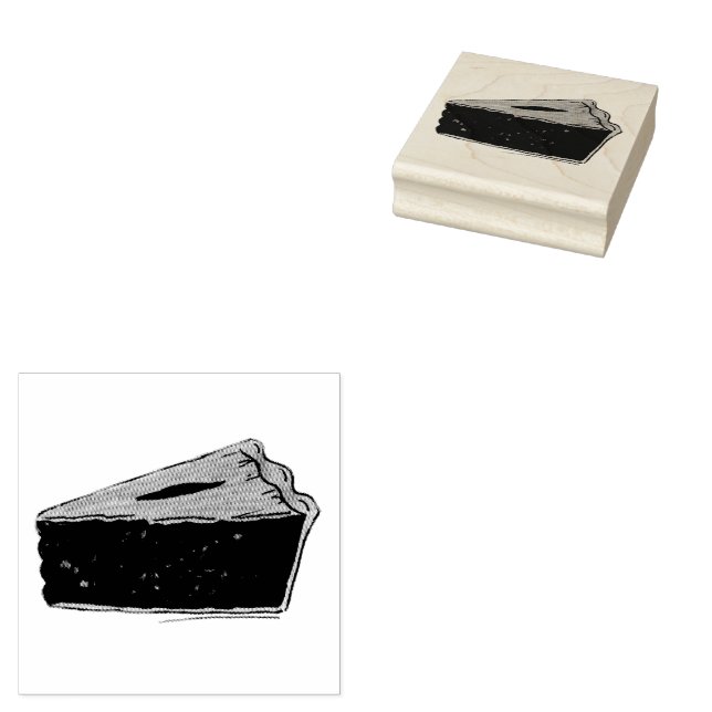 Maine Blueberry Paj Slice Biet Baking Foodie Blue Stämpel (Stämplad)