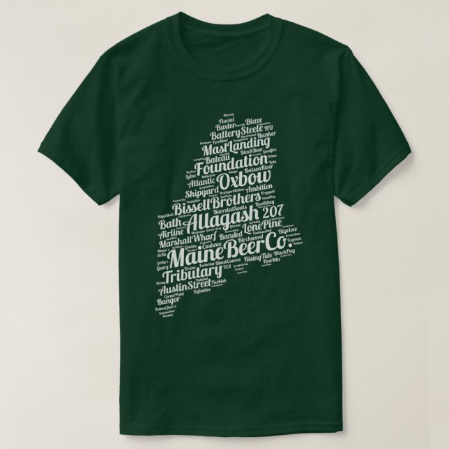 Maine Breweries T Shirt (Design framsida)