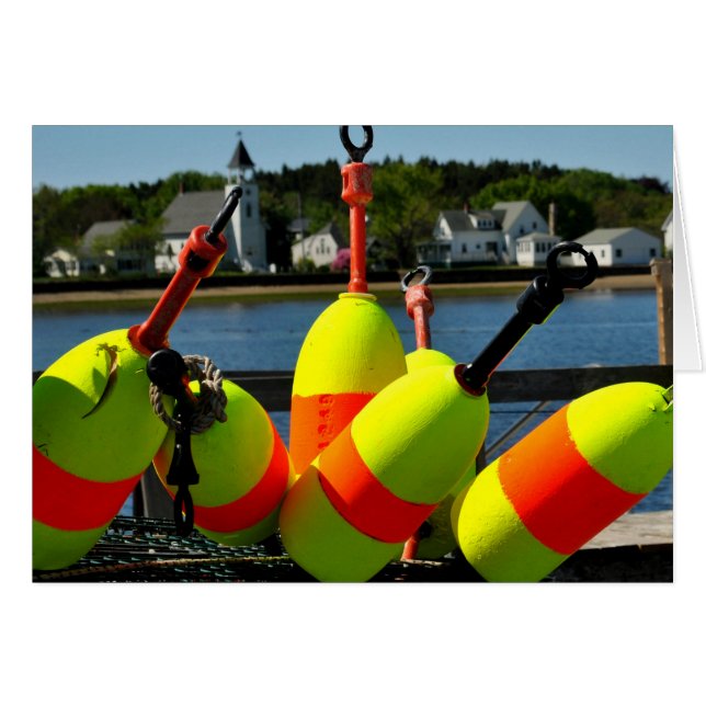 Maine Buoys Hälsningskort (Framsidan Horizontal)