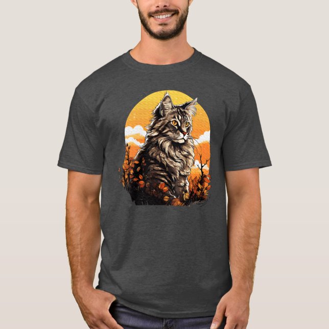 Maine Cats-pojken T Shirt (Framsida)